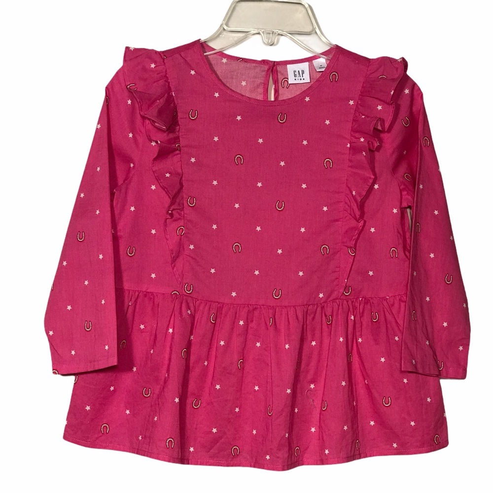 Gap Ruffle Peplum Print‎ Top